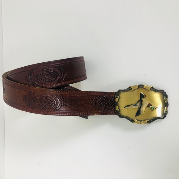Vintage Leather Belt With Unique Buckle main image 8